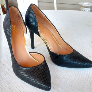 Faux Snake Skin Heels